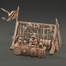 Halfling Market - Armour & Weapon Merchant's Stand