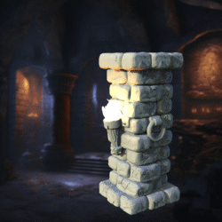 Column with Torch - LED Terrain