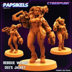Cyber Edgestriders - Rebekie wearing Dee's Jacket