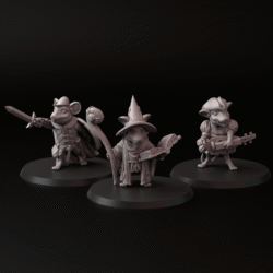 Mice - Crossbowman, Fencer, Wizard (3 Variants)