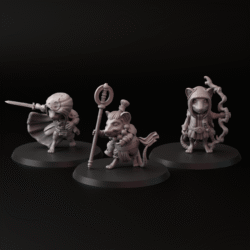 Mice - Bowman, Fighter, Priest (3 Variants)