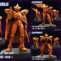 Mysterious Golden Bio Techno Man 1-3