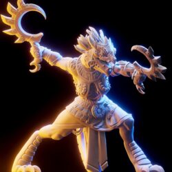 Lizardfolk - Priestess with Sickles