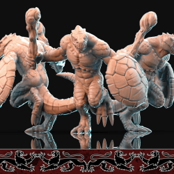 Lizardfolk - Club & Shield - Attacking