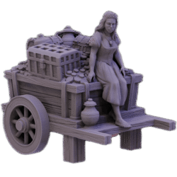 Carriage Full of Treasure & Woman