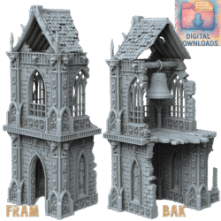 Gotiska Ruiner - Typ 5 - Bell Tower (+ STL)