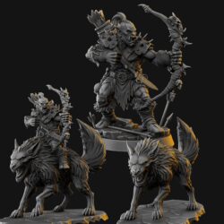 Vorgrim Deathshot & Dire Wolf Mount - Orc Male - Archer